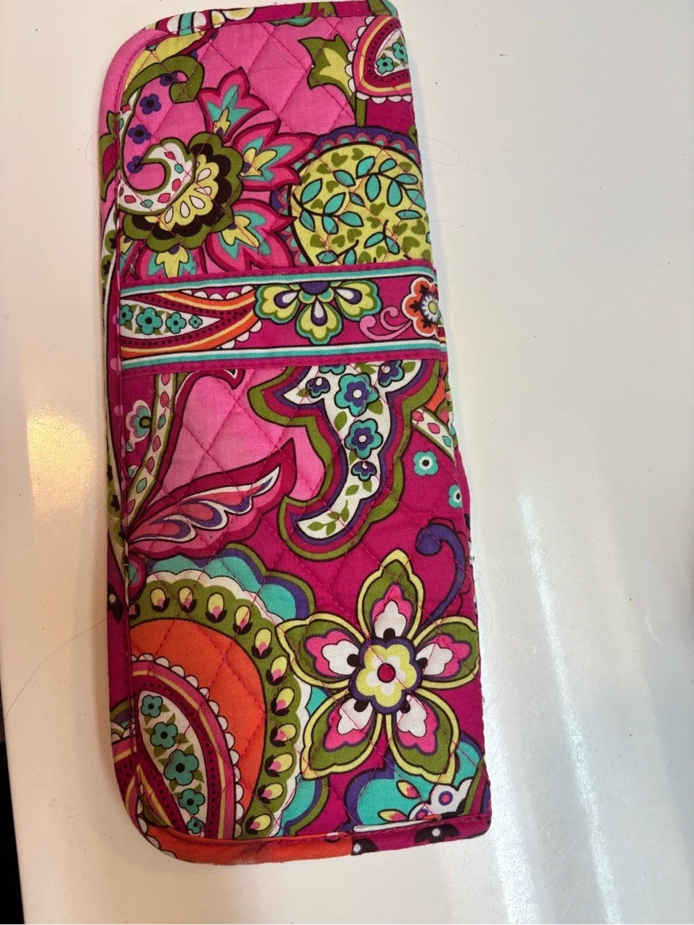 Vera Bradley Pink Swirls Quilted Curling Iron Cover